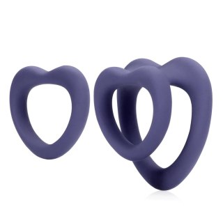 Heart Cockring Set - Violet Storm