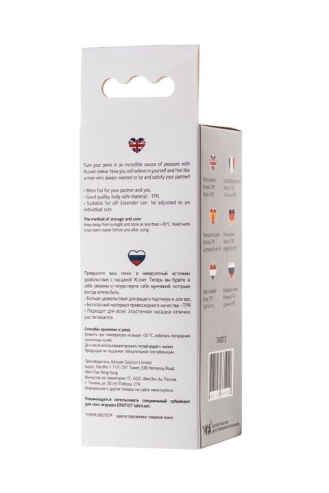 A-TOYS, Penis Sleeve, TPR, Transparent, 14.7 cm