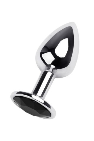 Metal by TOYFA, Anal rhinestone , metal, silver, with tourmaline crystal, 7 cm, O 2.8 cm, 50 g