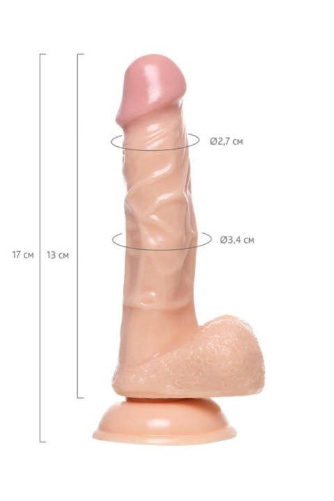 Realistic dildo A-Toys by TOYFA Kirc, TPE, nude, 17 cm