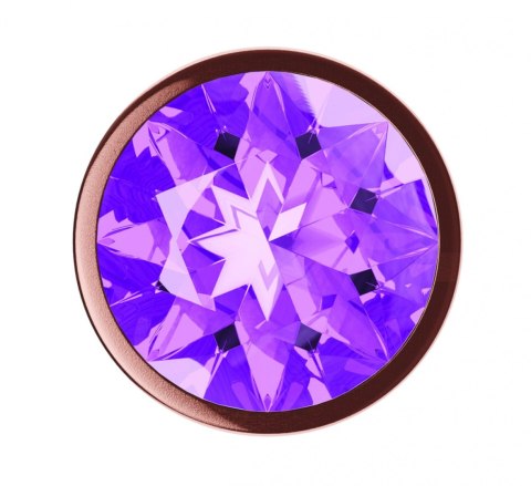 Plug-Butt Plug Diamond Amethyst Shine L Rose Gold