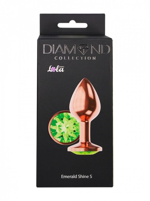 Plug-Butt Plug Diamond Emerald Shine S Rose Gold
