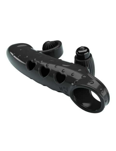 PRETTY LOVE - ROMANCE - VIBRATING PENIS SLEEVE BLACK