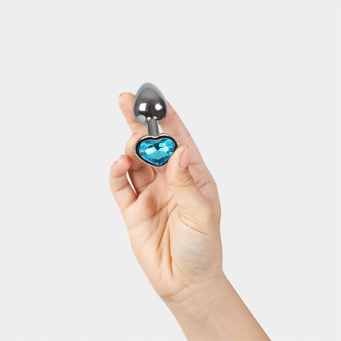 BLUE HEART METAL BUTT PLUG