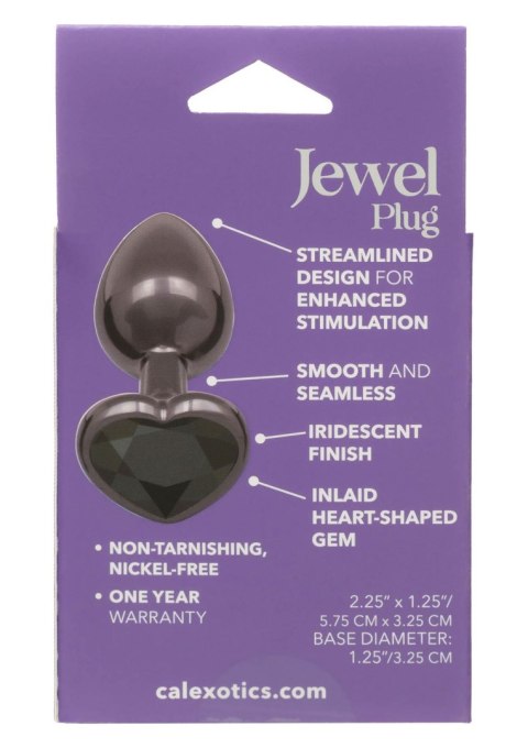 Diamond Heart Plug Small Black