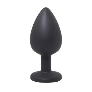 Black small butt plug with white crystal