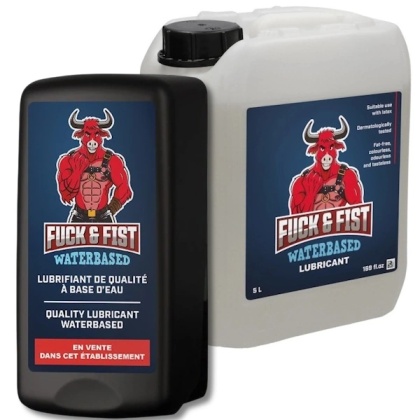 F&F Waterbased Lubricant wodny żel intymny 5 litrów + DOZOWNIK na ścianę