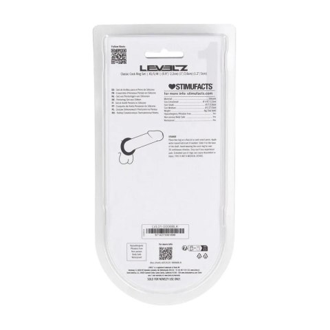 Classic Silicone Cockring Set of 3 - XS/S/M - Black