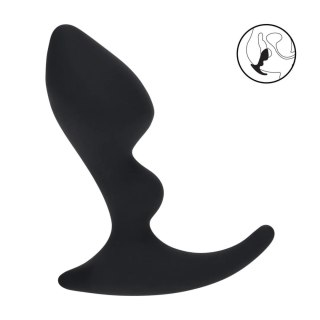 Double Ripple Silicone Prostate Massager - Black
