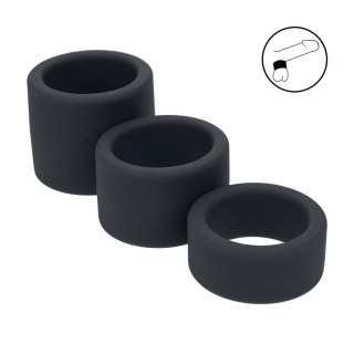 Liquid Silicone Ball Strap Set of 3 - S/M/L - Black