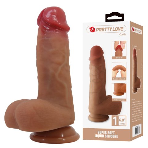 Pretty Love Curtis 6.8" Super Soft Liquid Silicone Dildo