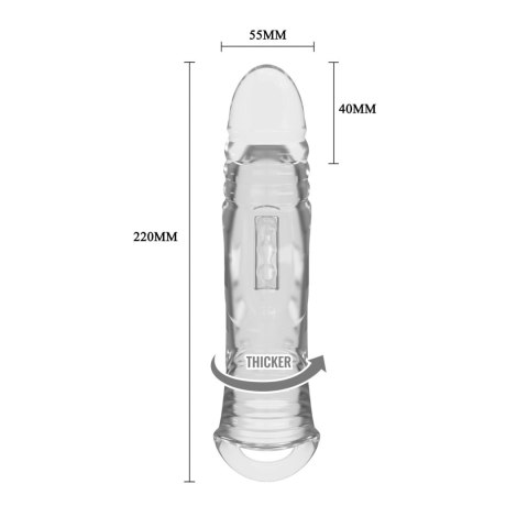 Pretty Love Penis Sleeve 8.7" Extender - Clear