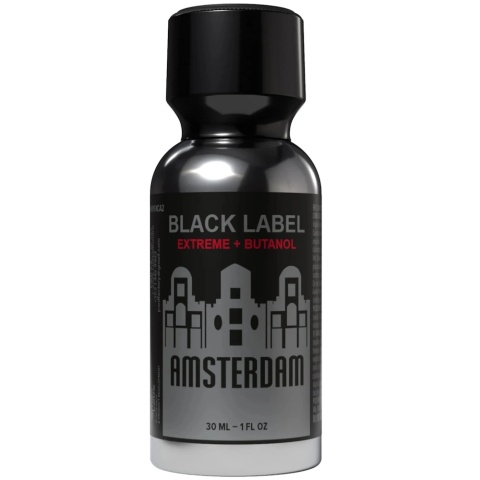 Poppers Amsterdam Black Label Extreme w metalowej butelce 30 ml