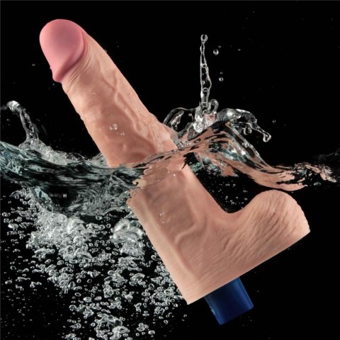 10" REAL SOFTEE Rechargeable TPE Vibrating Dildo(Flesh)