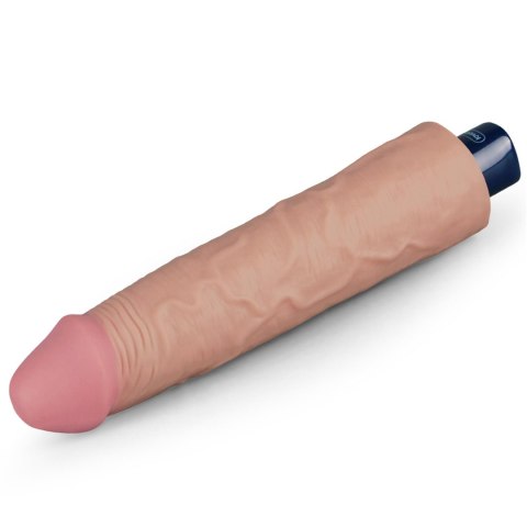 9.5" REAL SOFTEE Rechargeable TPE Vibrating Dildo(Flesh)