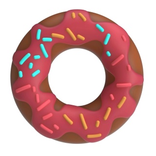 20 mm Pretty Love Super Donut BERRY silikonowy pierścień na penisa