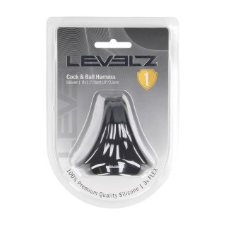 Silicone Cock and Ball Harness - Black