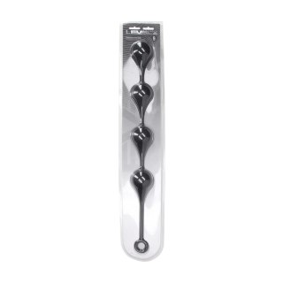 Silicone Waterdrop Anal Balls - XXL - 60mm - Black