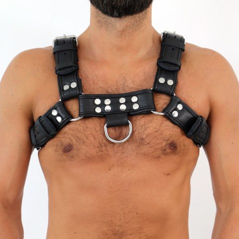 Saxos DR LEE Uprząż harness z miękkiej skóry H ze srebrnymi elementami W