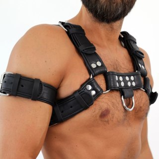 Saxos DR LEE Uprząż harness z miękkiej skóry H ze srebrnymi elementami W