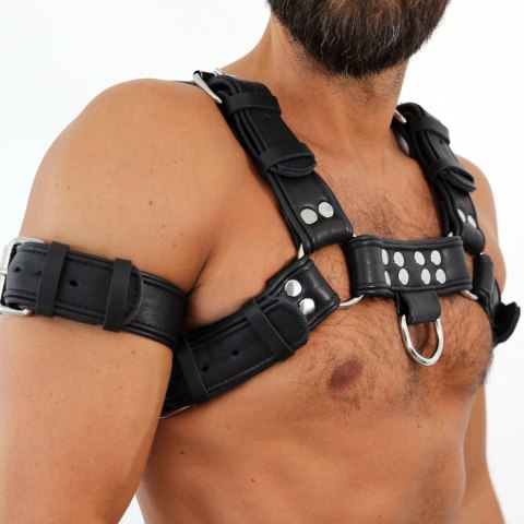 Saxos DR LEE Uprząż harness z miękkiej skóry H ze srebrnymi elementami W