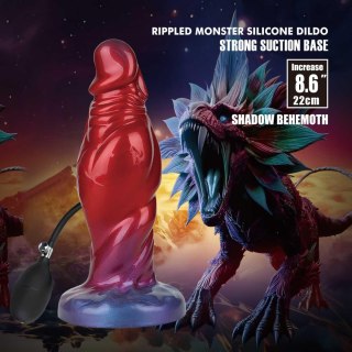 Power Monsters Shadow Behemoth - 22 cm Rippled Monster Silicone Dildo