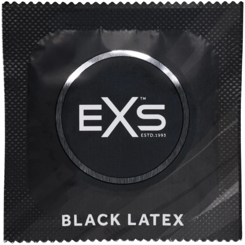 EXS Black Latex Condom czarna prezerwatywa