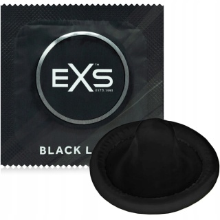 EXS Black Latex Condom czarna prezerwatywa 54mm
