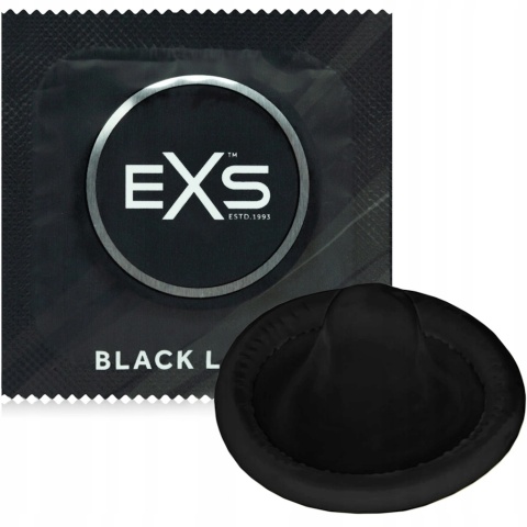 EXS Black Latex Condom czarna prezerwatywa
