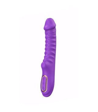 Enyalius Ribbed Silicone Vibrator Purple