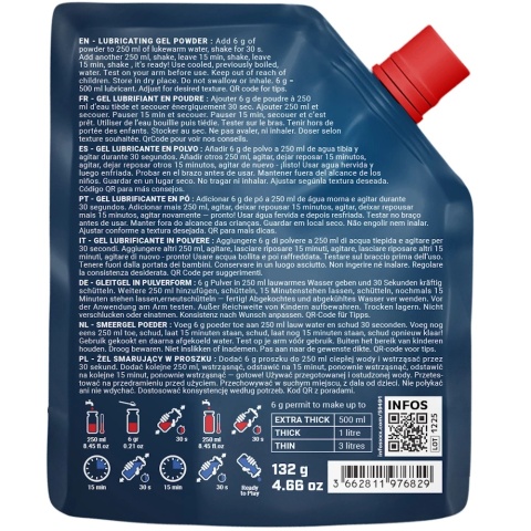 F&F FF Powder skoncentrowany lubrykant w proszku do fistingu 132g = 11-66 litrów