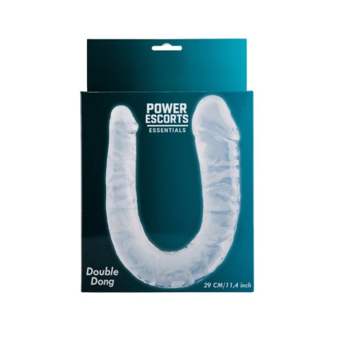 Power Escorts - BR336 Clear - Double Dong - 29 cm / 11.4 Inch - Realistic Double Dildo