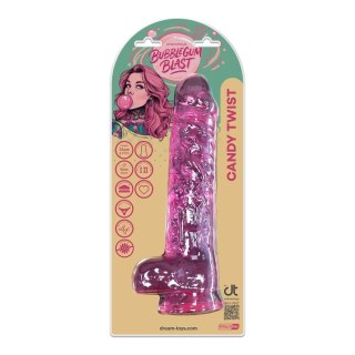 BUBBLEGUM BLAST CANDY TWIST PINK CLASSIC JELLY 9,4 INCH DILDO