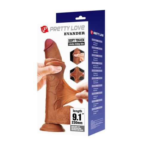 Pretty Love Evander - Realistic Soft Touch Dildo 23 cm