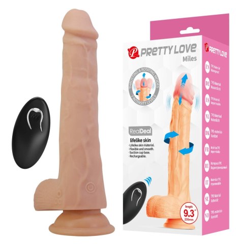 Pretty Love Miles - Rotating & Thrusting Realistic Dildo 23.5 cm