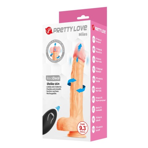 Pretty Love Miles - Rotating & Thrusting Realistic Dildo 23.5 cm