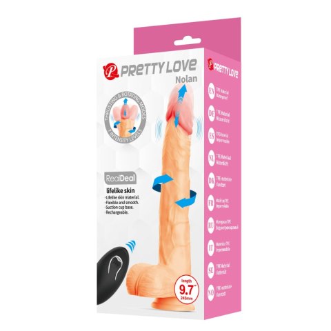 Pretty Love Nolan - Rotating & Thrusting Realistic Dildo 24.5 cm
